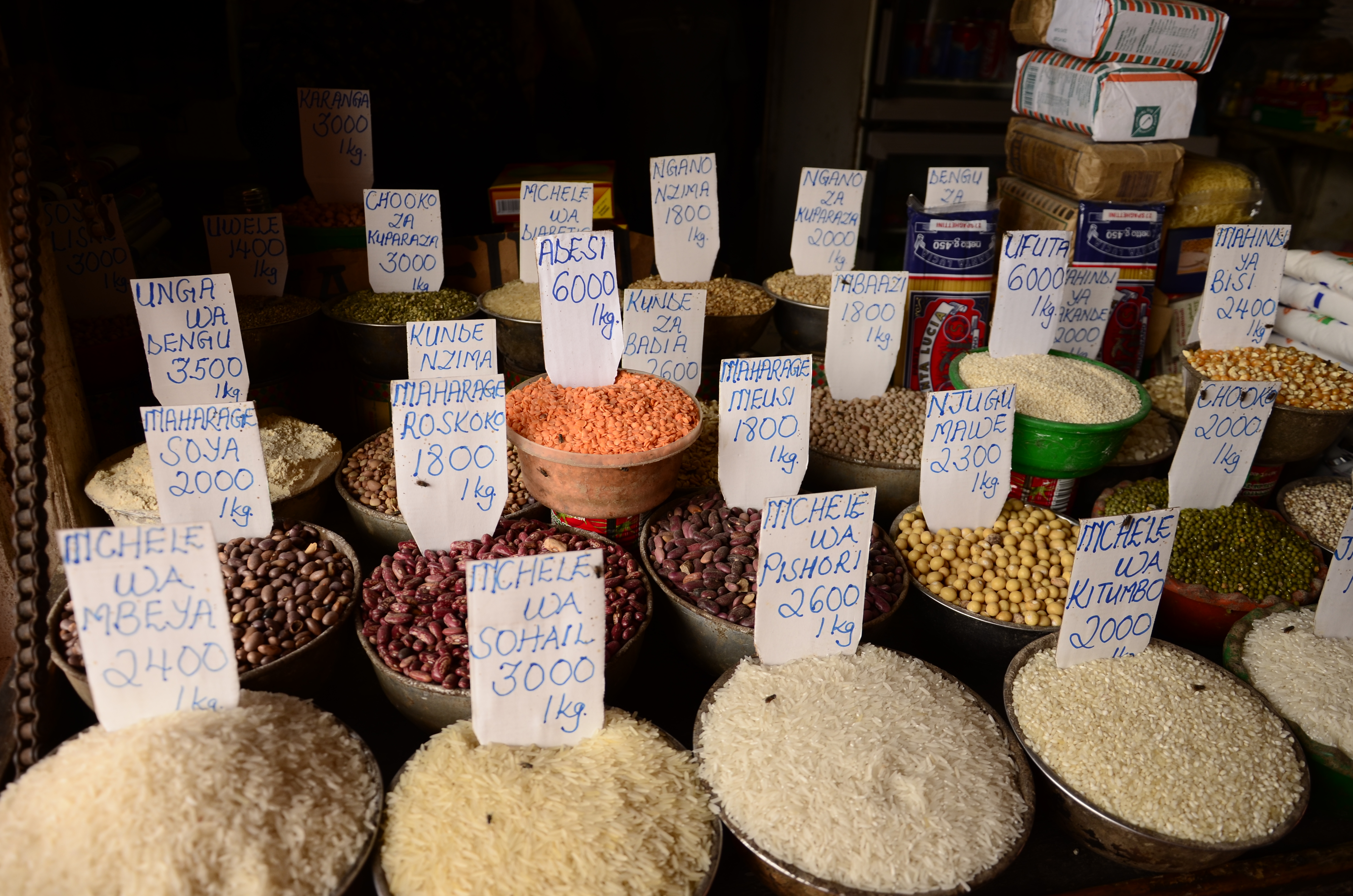 Rices and pulses sold at Stonetown Market